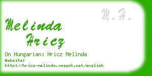 melinda hricz business card